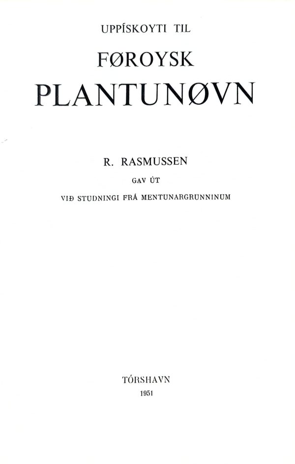 Føroysk plantunøvn - Uppískoyti (1951) - Image 2