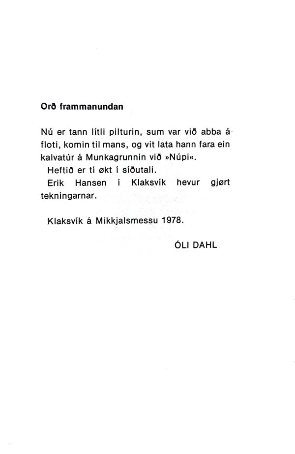 Við Núpi á Munkagrunninum - Óli Dahl - 1978 - Image 2