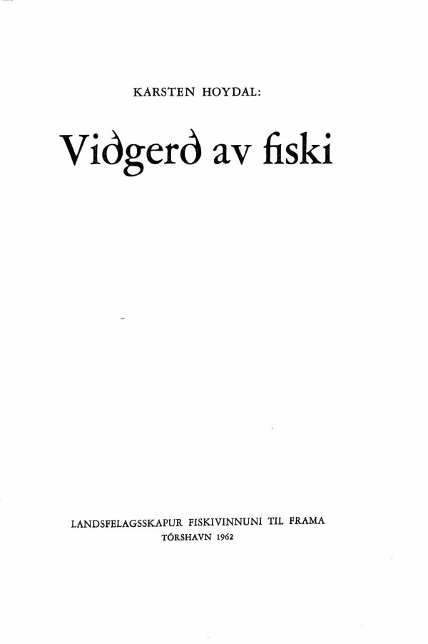 Viðgerð av fiski, Karsten Hoydal, 1962 - Image 2