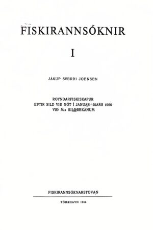 Fiskirannsóknir 1, 1966, bóklingur 27 síður