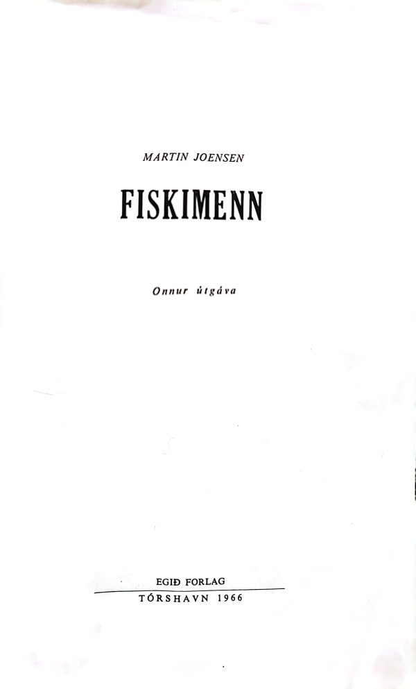 Fiskimenn - Martin Joensen, onnur útg. 1966 - Image 2