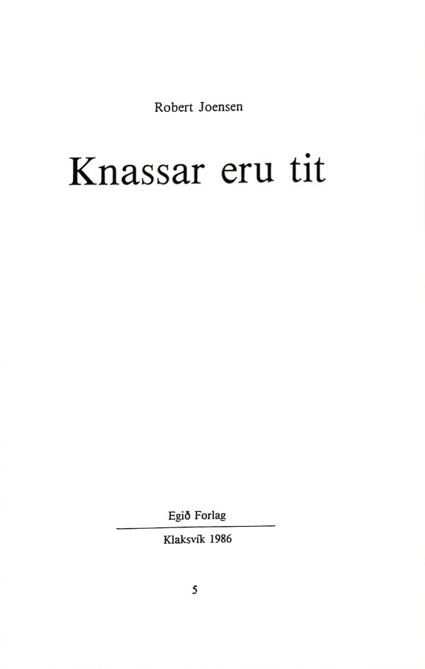 Knassar eru tit 1986 - Image 2