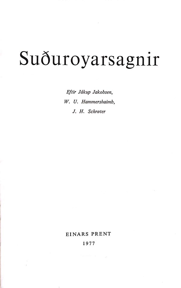 Suðuroyarsagnir 1977