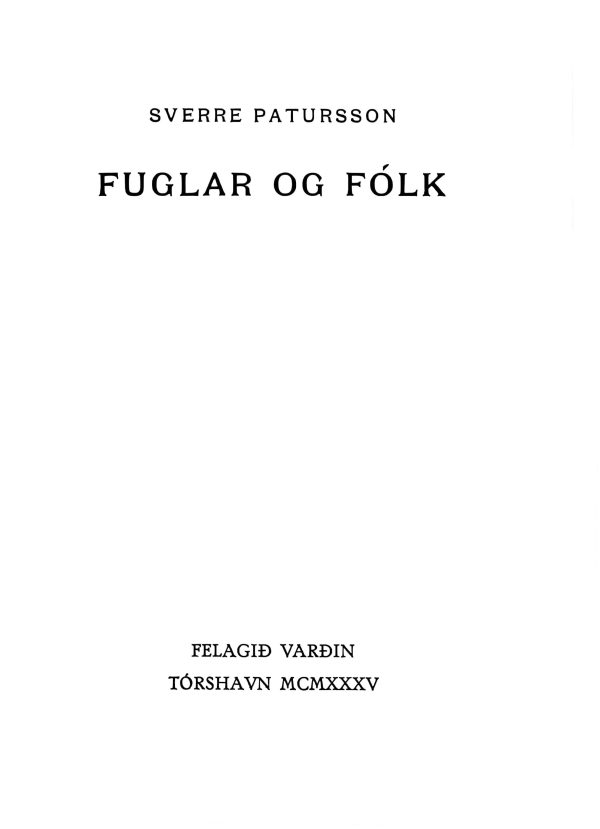 Fuglar og fólk 1 útg. 1935 - Image 2