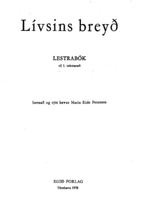 Lívsins breyð, Maria Eid Petersen, 1978