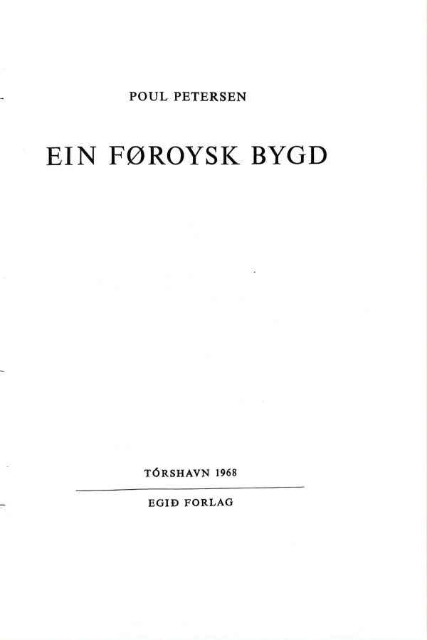 Ein føroysk bygd, Poul Petersen 1968 - Image 5