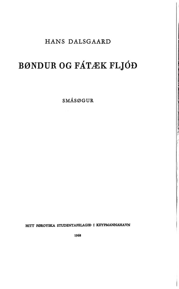 Bøndur og fátæk fljóð, Hans Dalsgaard, 1968 - Image 2