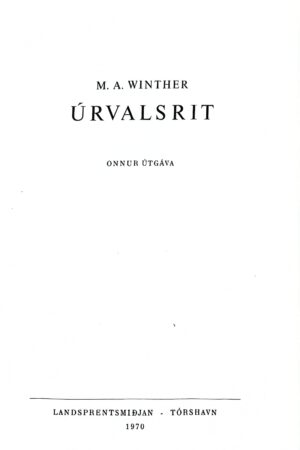 Úrvalsrit, M. A. Winther, 1970