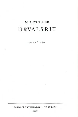 Úrvalsrit, M. A. Winther, 1970