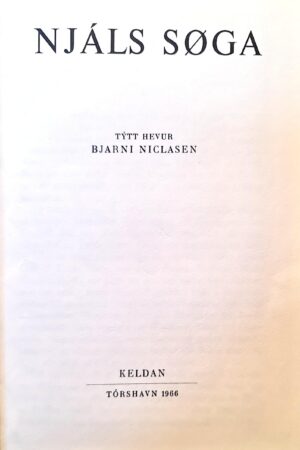 Njáls søga, týtt: Bjarni Niclasen, 1966