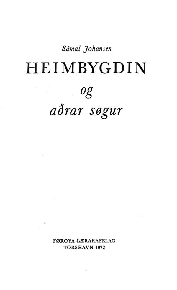 Heimbygdin Sámal Johansen 1972 - Image 2