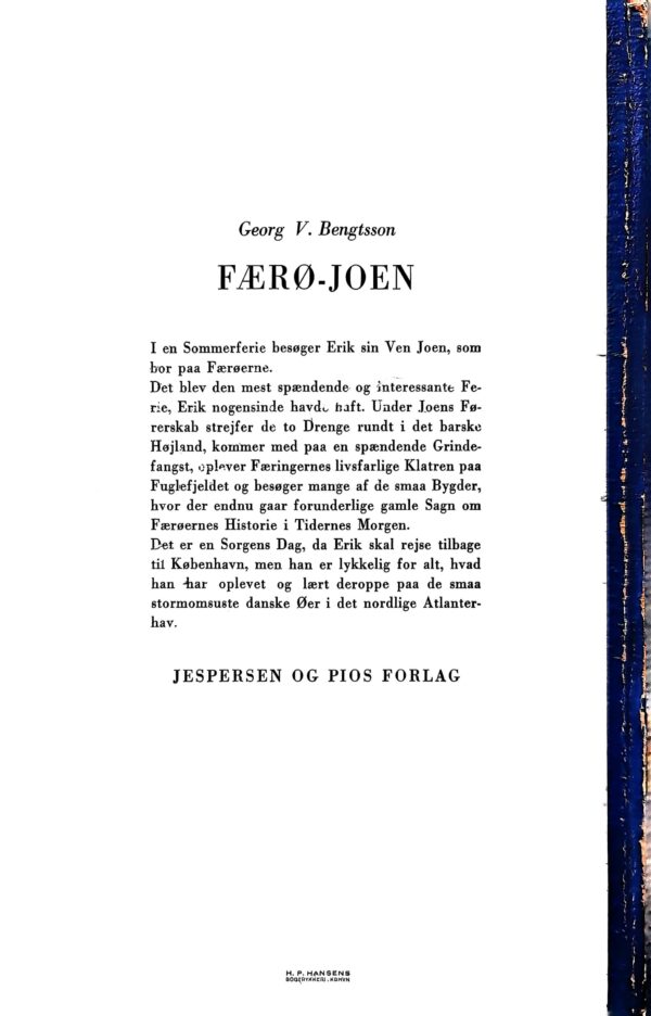 Færø-Joen, Georg V. Bengtsson, 1948 - Image 2