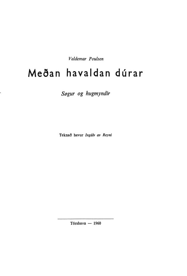 Meðan havaldan dúrar, Valdemar Poulsen, 1960 - Image 3