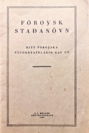 Föroysk staðarnövn 1924