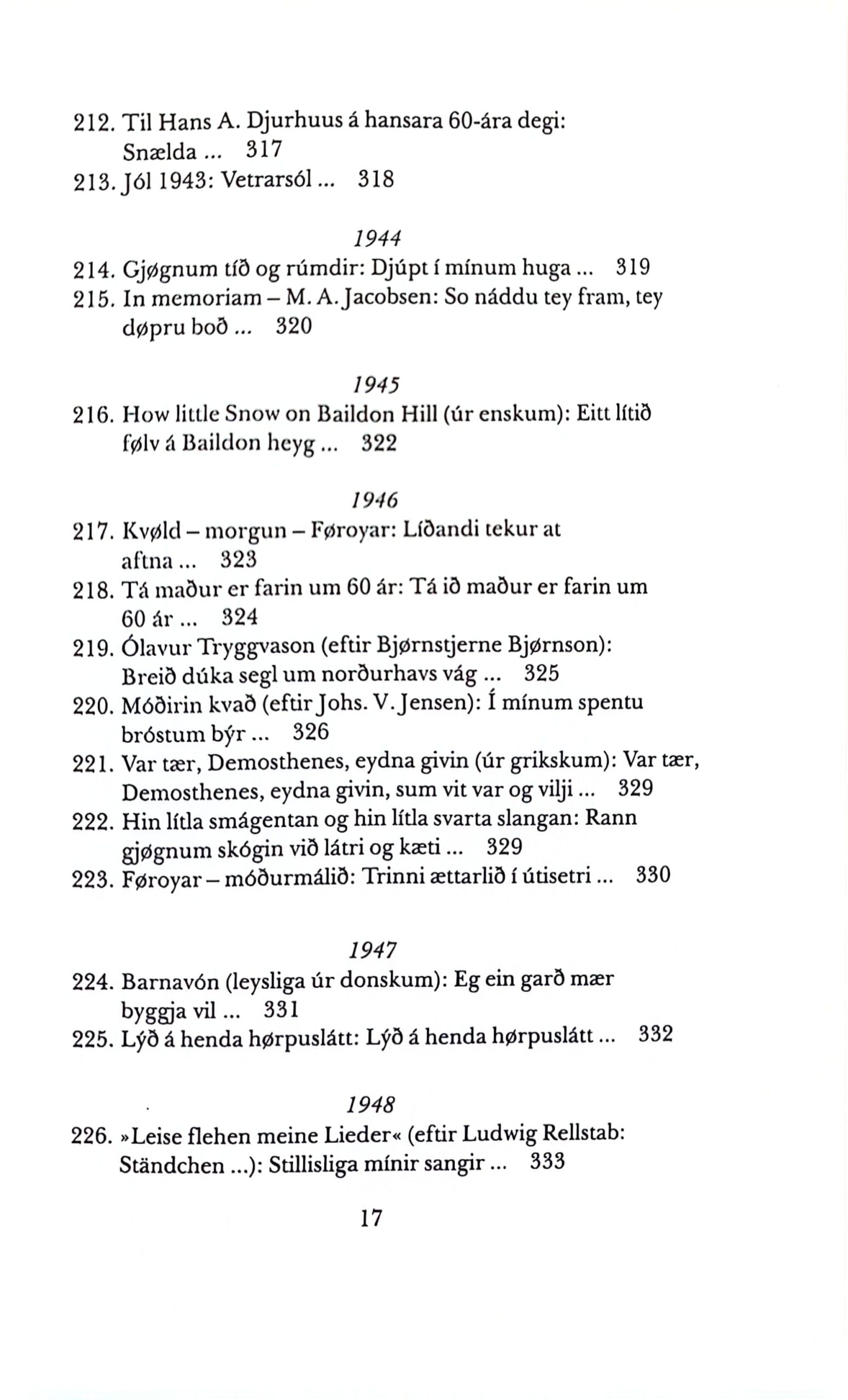 Yrkingar 1898-1948 J. H. O. Djurhuus, útg. 1988 - Billede 14
