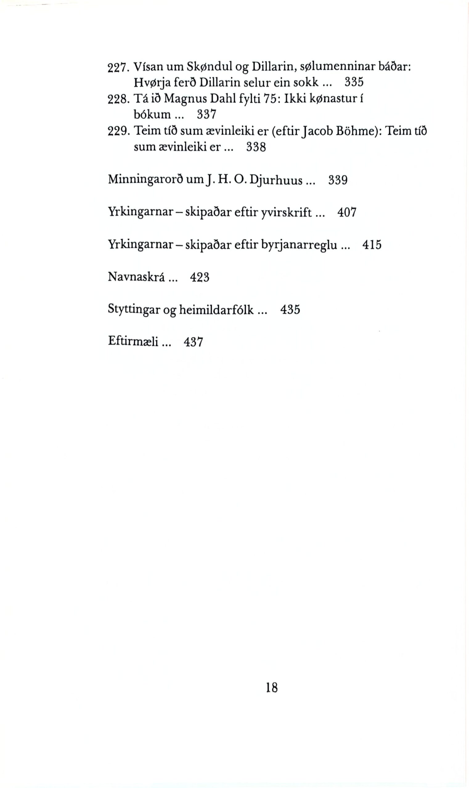 Yrkingar 1898-1948 J. H. O. Djurhuus, útg. 1988 - Billede 15