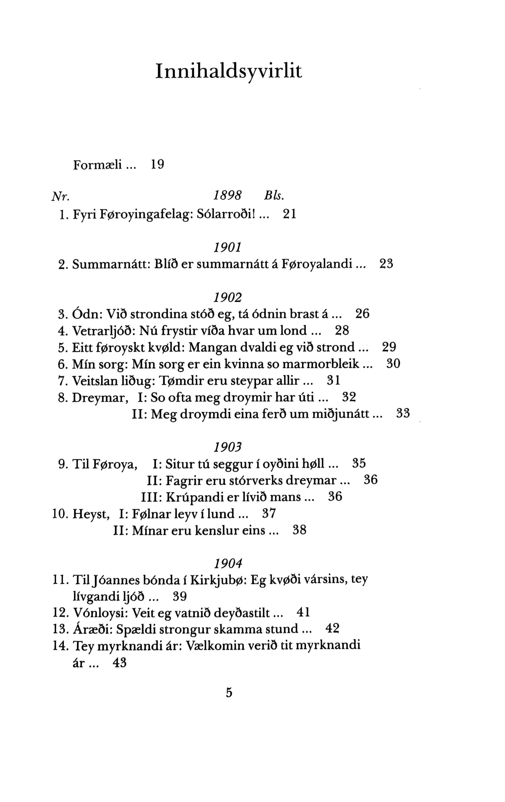 Yrkingar 1898-1948 J. H. O. Djurhuus, útg. 1988 - Billede 2