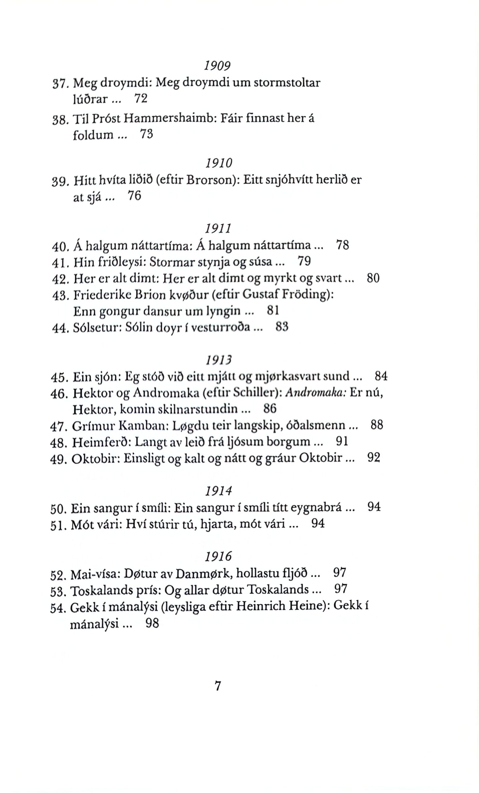Yrkingar 1898-1948 J. H. O. Djurhuus, útg. 1988 - Billede 4