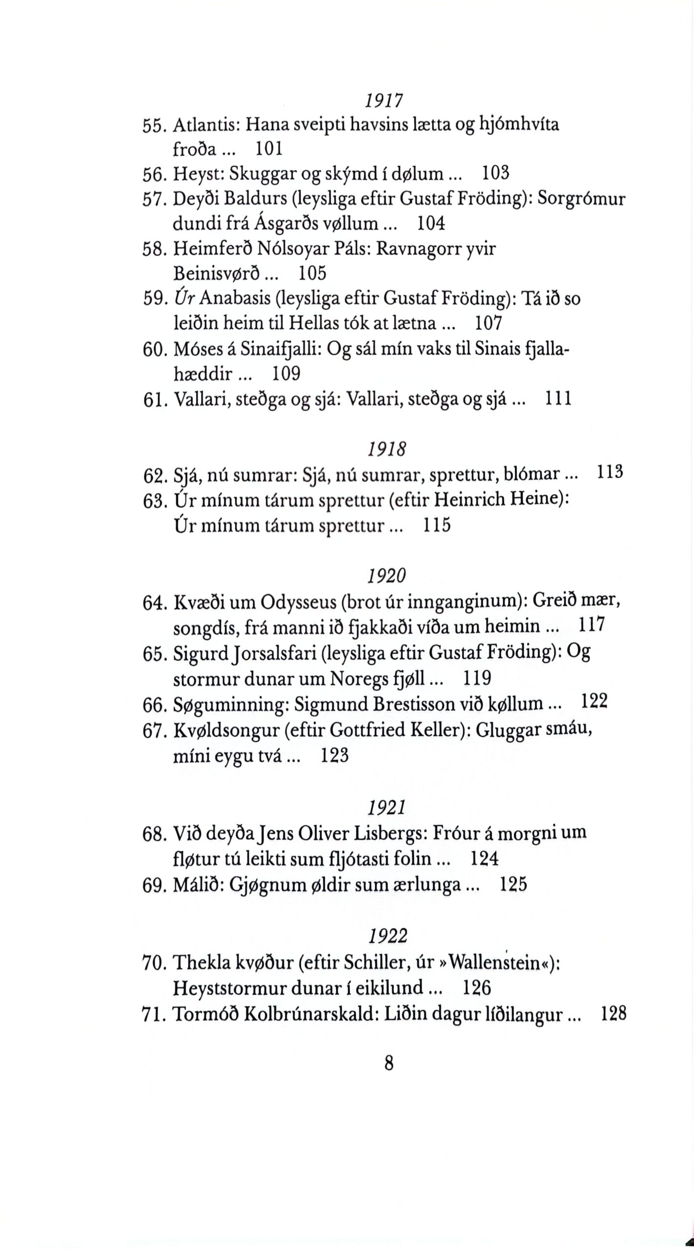 Yrkingar 1898-1948 J. H. O. Djurhuus, útg. 1988 - Billede 5