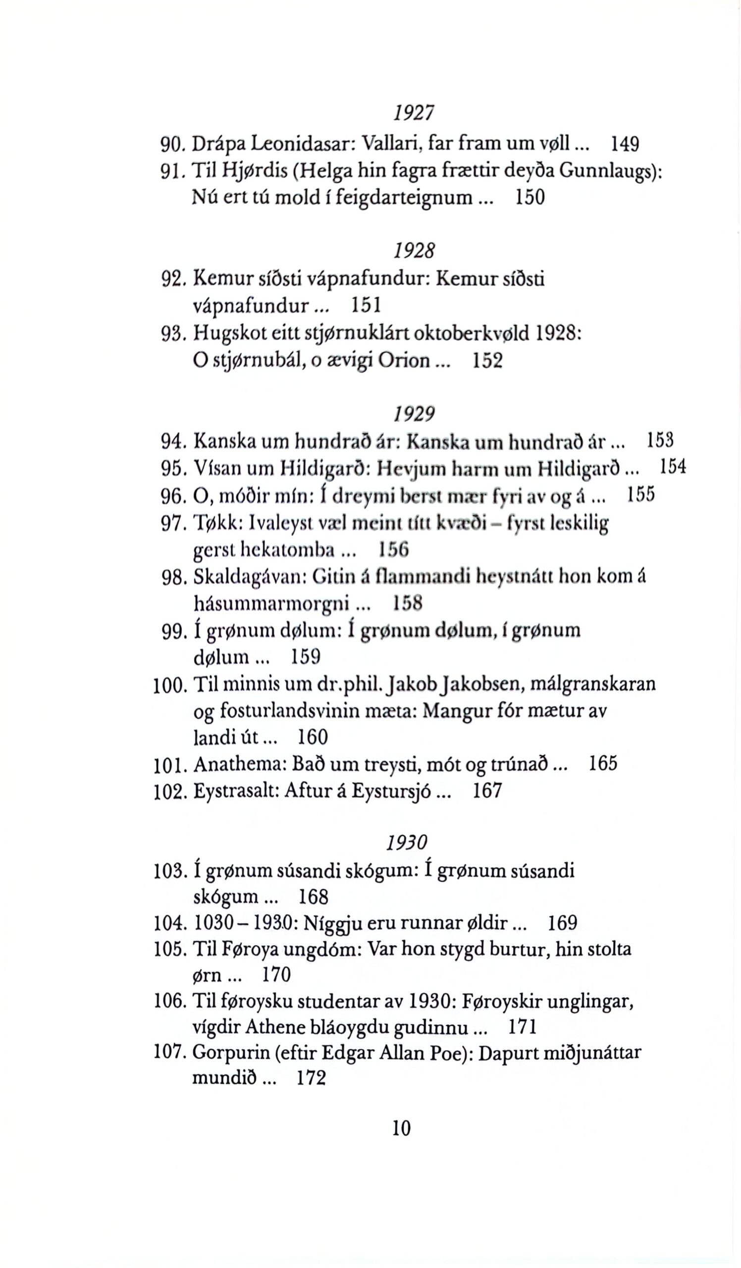 Yrkingar 1898-1948 J. H. O. Djurhuus, útg. 1988 - Billede 7