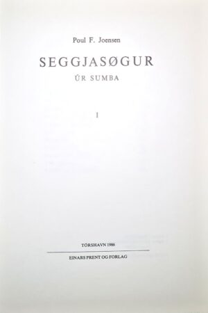 Seggjasøgur úr Sumba, Poul F. Joensen, 1986 2. útg